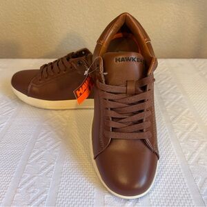 NWT Men’s Hawke & Co‎ Nubuck Brown Leather Skater Athlete Shoes Size 8